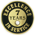 Excellence In Service Pin - 7 years